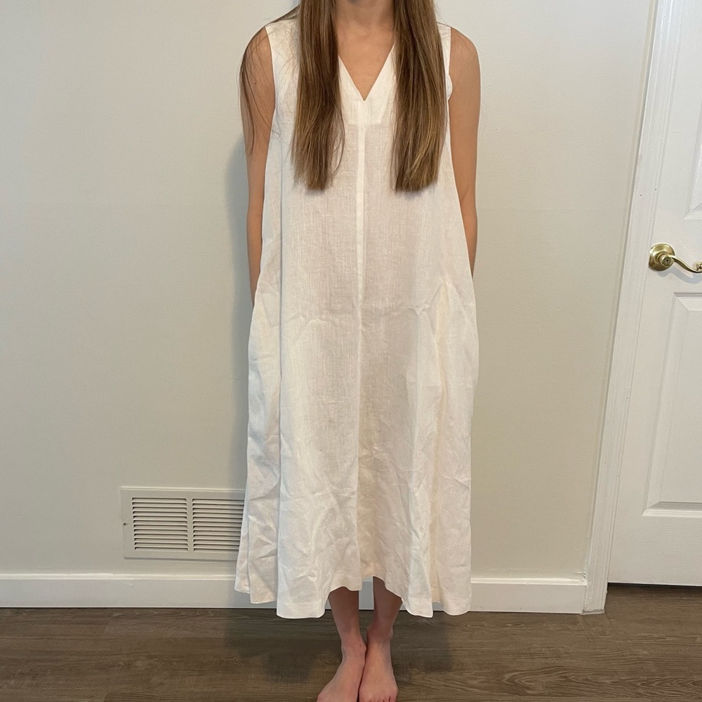 Steve Alan white linen dress